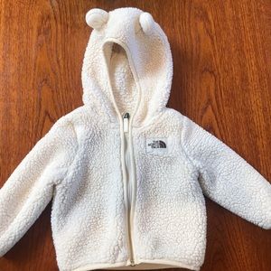 NORTH FACE TEDDY BEAR BABY JACKET 6-12 MTHS